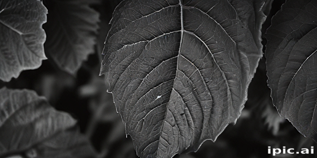 Intricate Detail of a Leaf Showcasing Nature's Unique Textures and ...