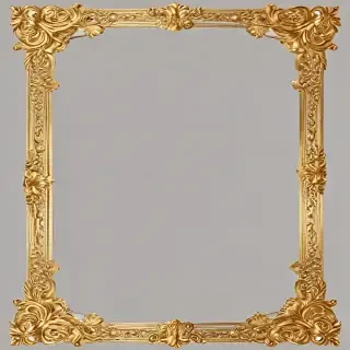 transparent background gold border