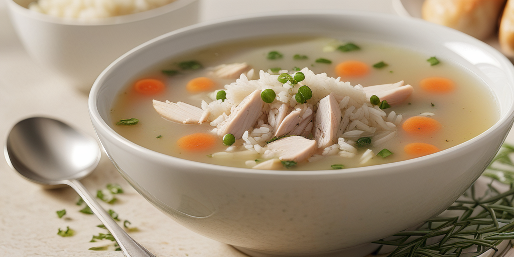 chicken and rice soup calories