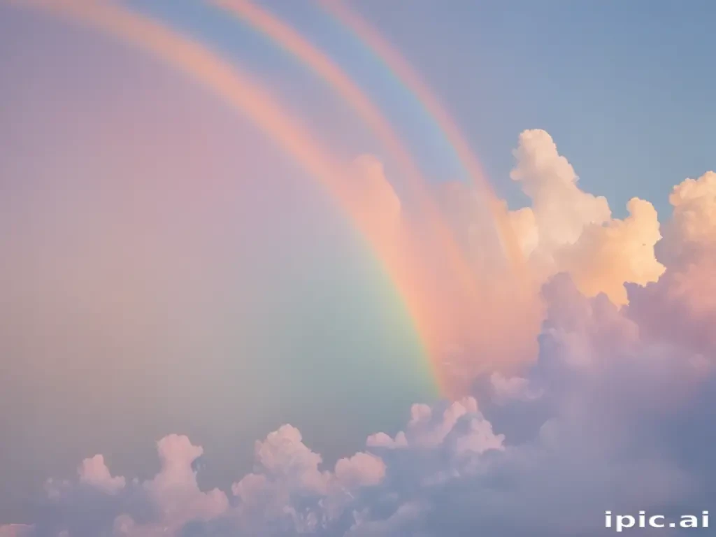 pastel coloured rainbow