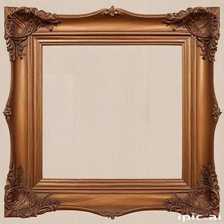 wooden picture frame png