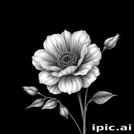 flower drawing aesthetic