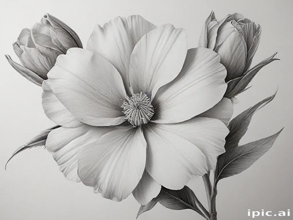 flower drawings pencil
