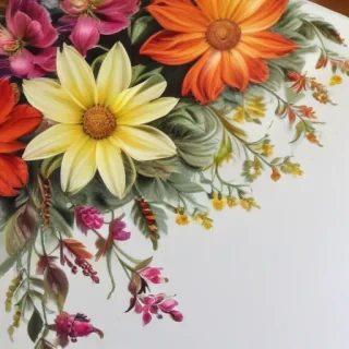 aesthetic flowers drawing
