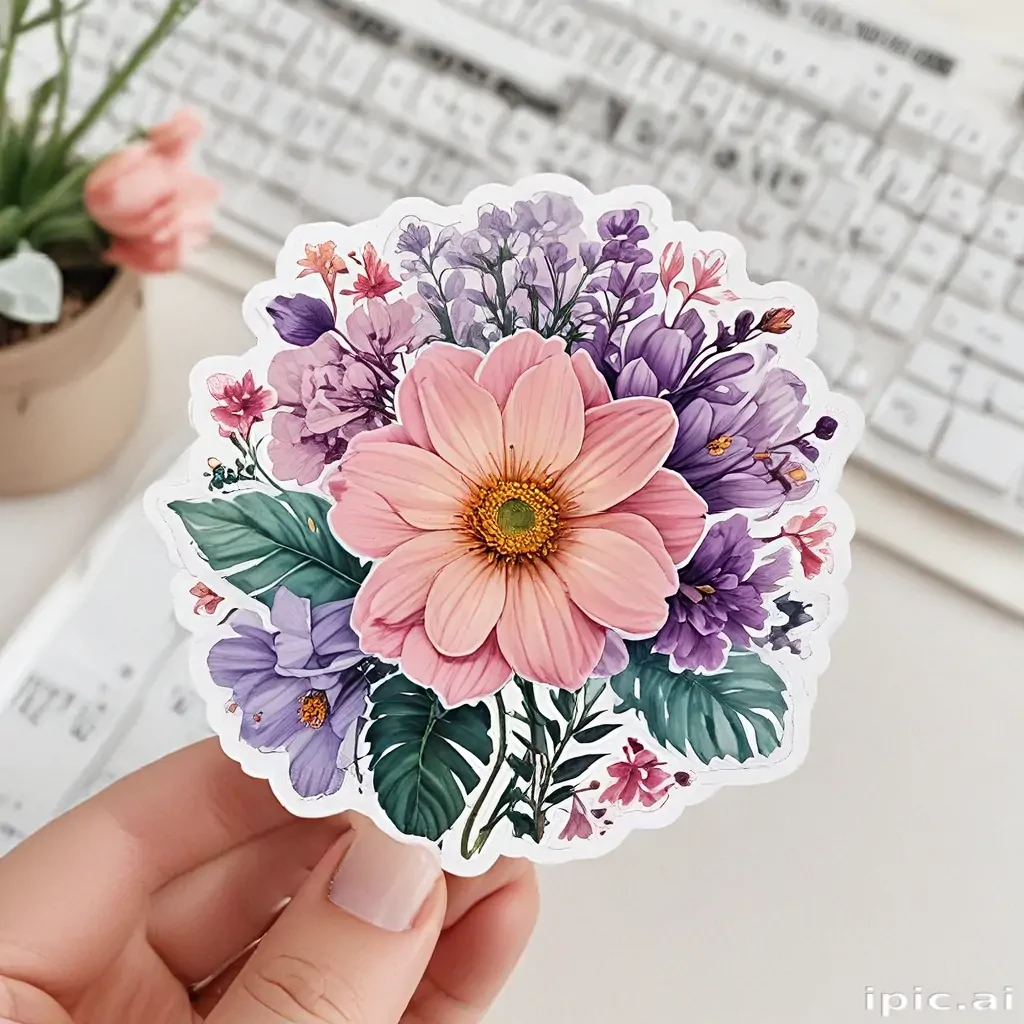 aesthetic flower stickers