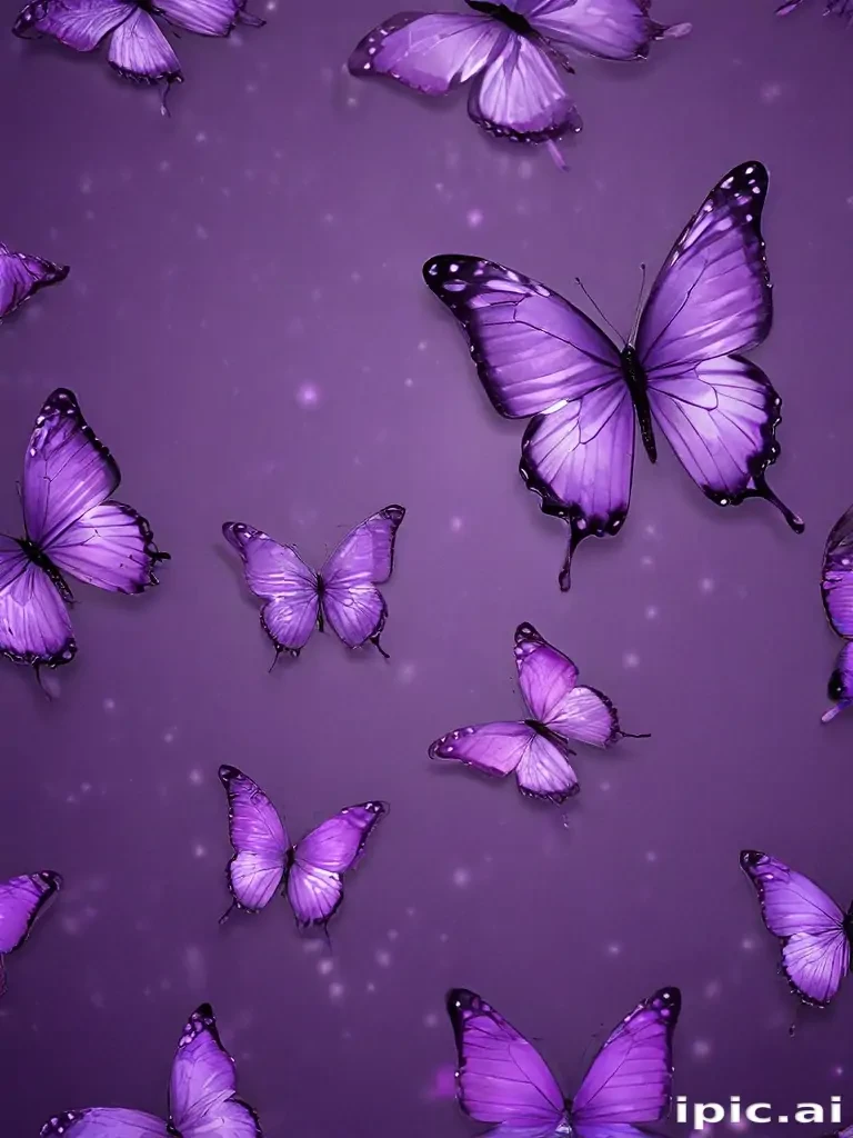 purple butterflies wallpaper