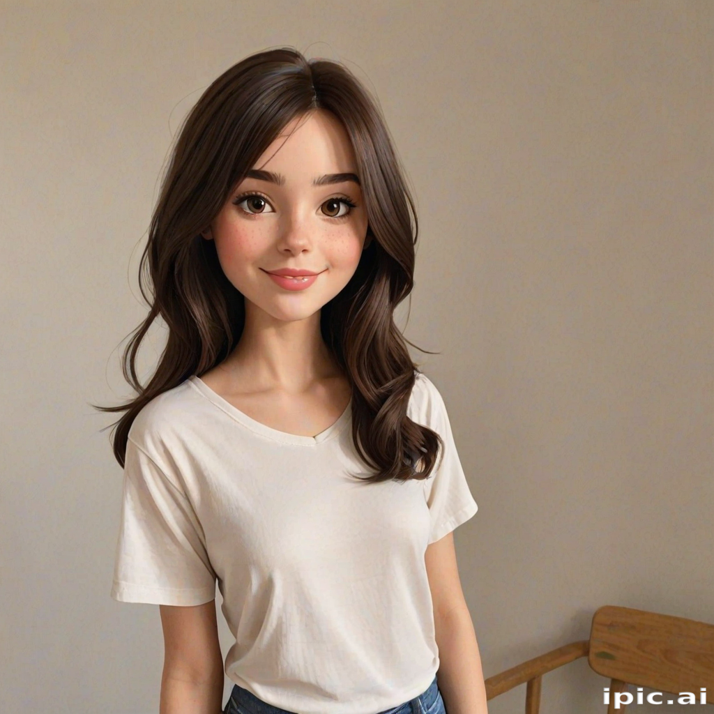 brunette cartoon character