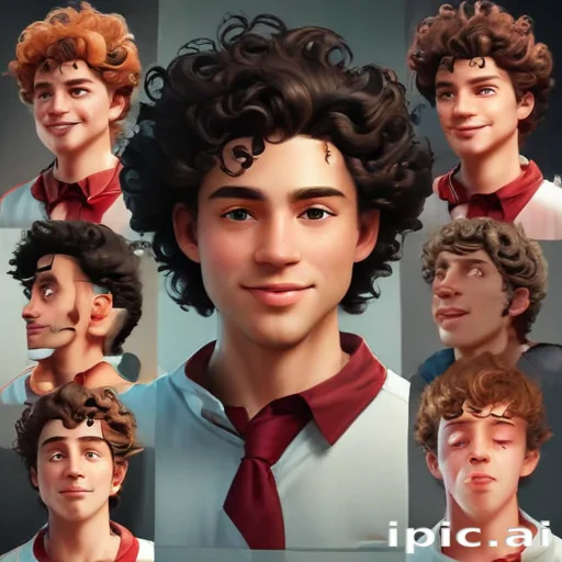 popular male cartoon characters with curly hair