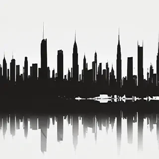 city silhouette png