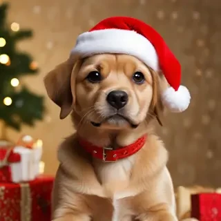 wallpaper christmas dog
