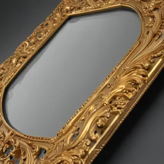 gold frame transparent