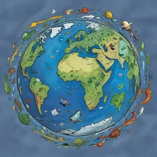 cartoon picture of planet earth