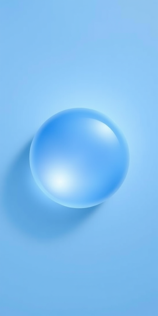 high-resolution digital illustration of a minimalist abstract object with a soft blue gradient, camera settings: aperture f/2.8, shutter speed 1/60s, ISO 100, camera view: center-focused, camera style: flat lay, camera type: DSLR