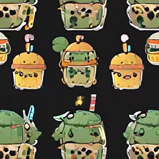 aesthetic cute boba wallpaper