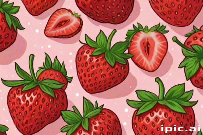 strawberry background aesthetic