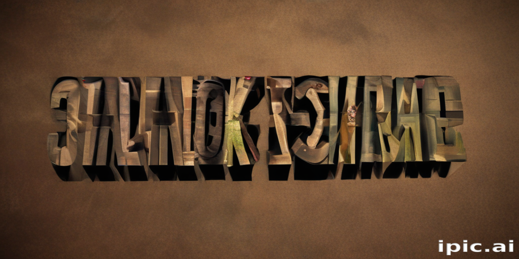 Creative 3D Text Design Featuring Unique Patterns and Textures in ...