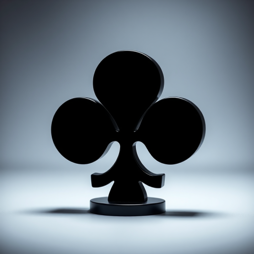 Create a high-resolution image of a black club symbol, shot with a DSLR camera at f/2.8 aperture, ISO 100, 50mm lens, in a well-lit studio setting, with a soft-focus background and sharp foreground details.