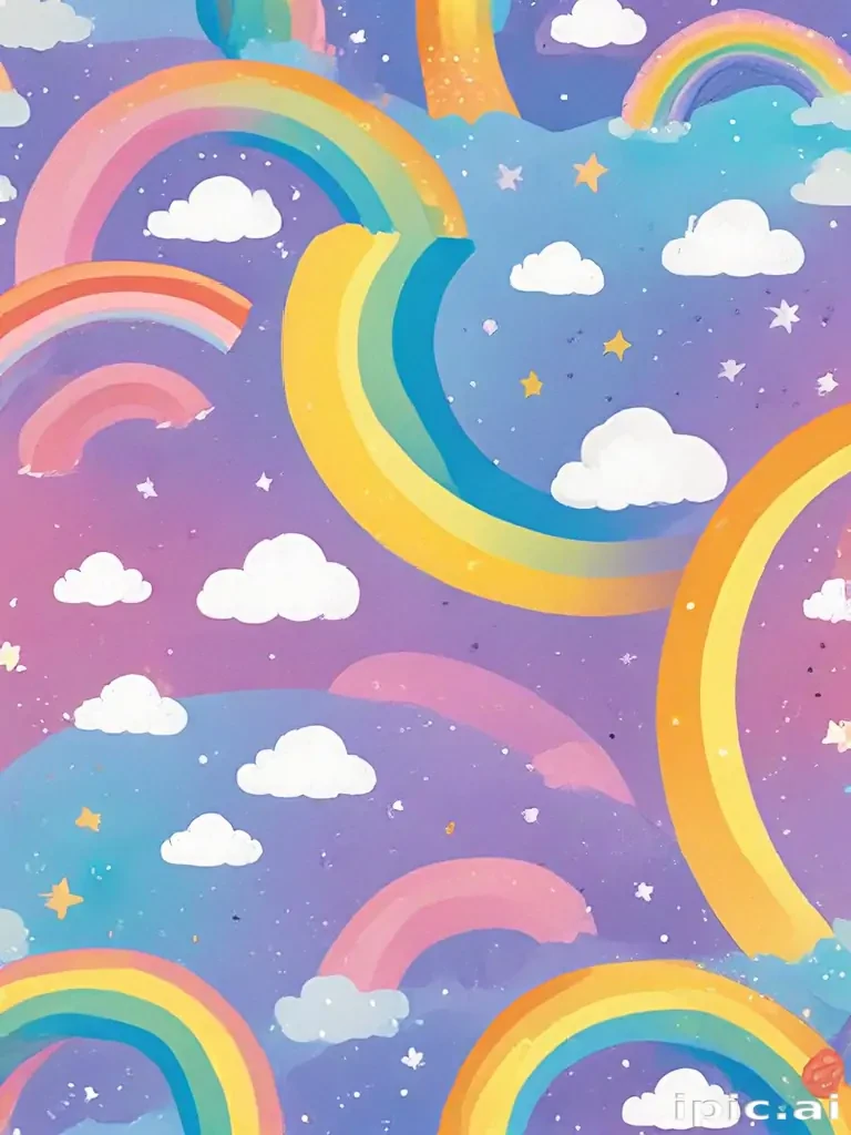 cute rainbow background
