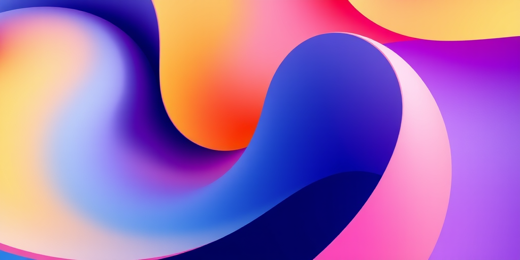 Generate a high-resolution image of an abstract design featuring smooth curves and vibrant gradients, taken with a Canon EOS R5, 50mm lens, f/1.8 aperture, ISO 100, at a 45-degree angle in natural light for enhanced clarity and depth.