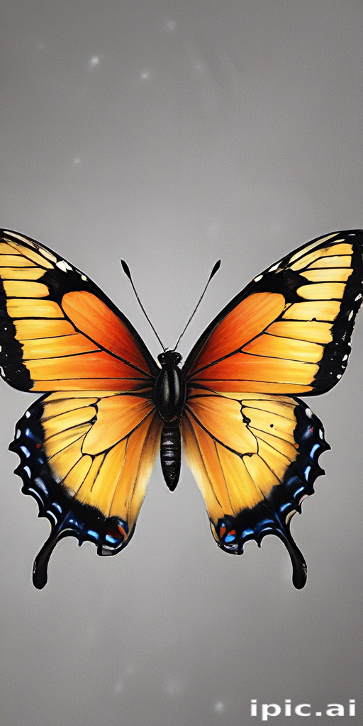 A Beautiful Monarch Butterfly Displaying Its Vibrant Orange and Black ...