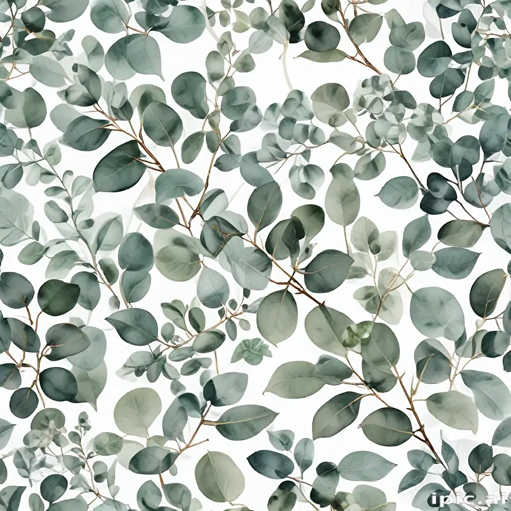 eucalyptus clipart black and white