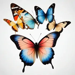 butterflies transparent