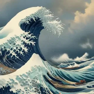 the great wave wallpaper