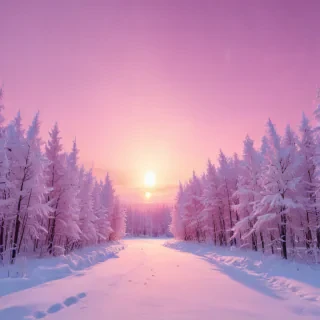 pink winter background