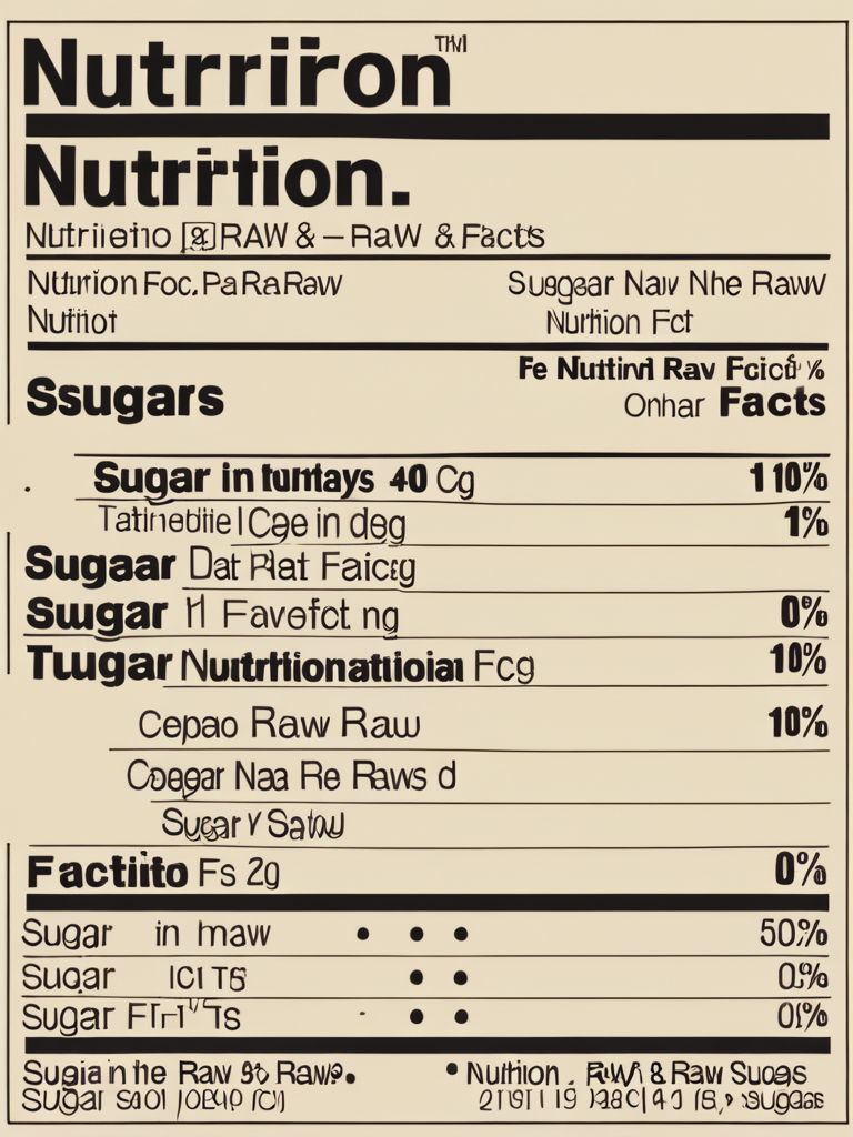 sugar in the raw nutrition facts