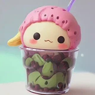 aesthetic cute boba wallpaper