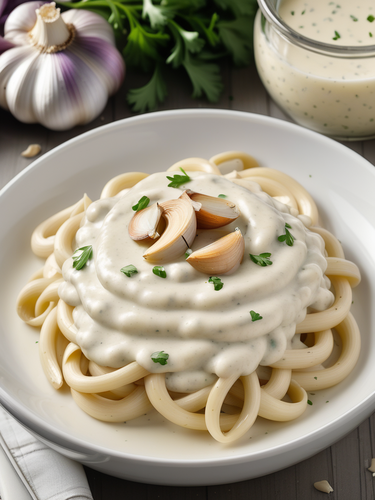 alfredo sauce with roasted garlic