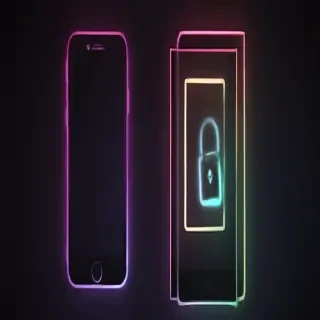 lock screen neon wallpaper iphone