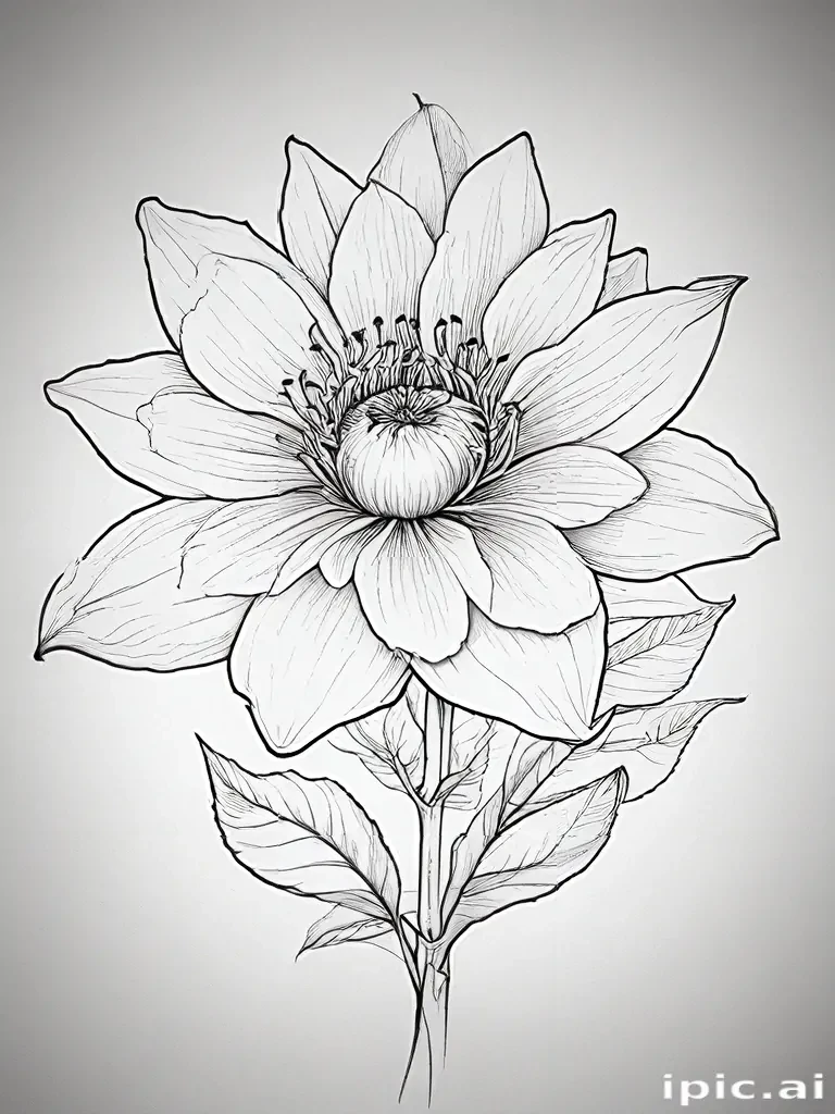 flower drawing for coloring