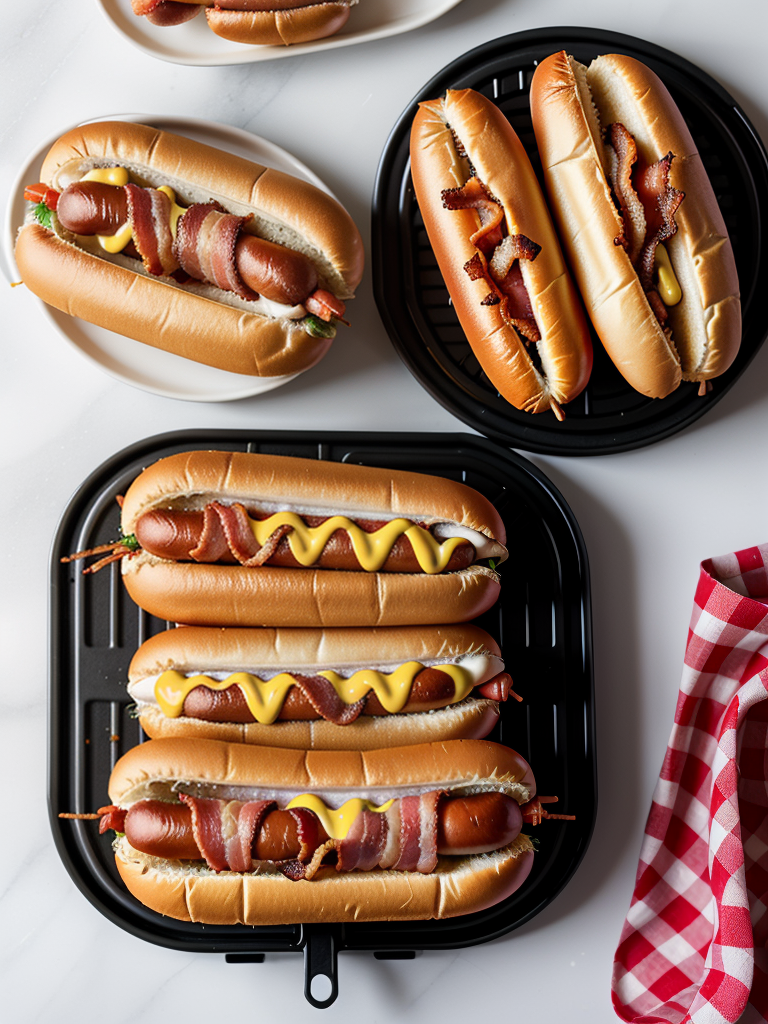 air fryer bacon wrapped hot dogs