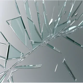 broken glass transparent