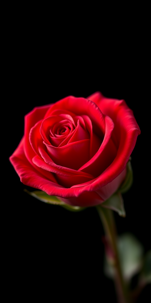 Capture a close-up of a red rose with two buds on a black background, aperture f/2.8, shutter speed 1/200s, ISO 100, macro lens, soft light style, digital SLR camera.