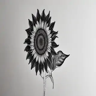 sunflower outline