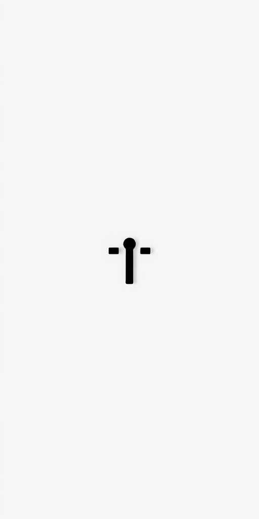 Generate a high-resolution image of a minimalist black icon set against a white background, using a DSLR camera at ISO 100, aperture f/8, and a focal length of 50mm with a slight overhead view and soft natural lighting for clarity and detail.