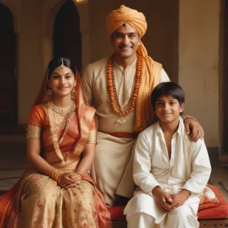 happy indian family