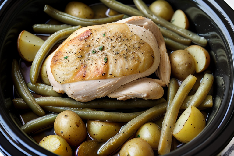 slow cooker chicken green beans and potatoes