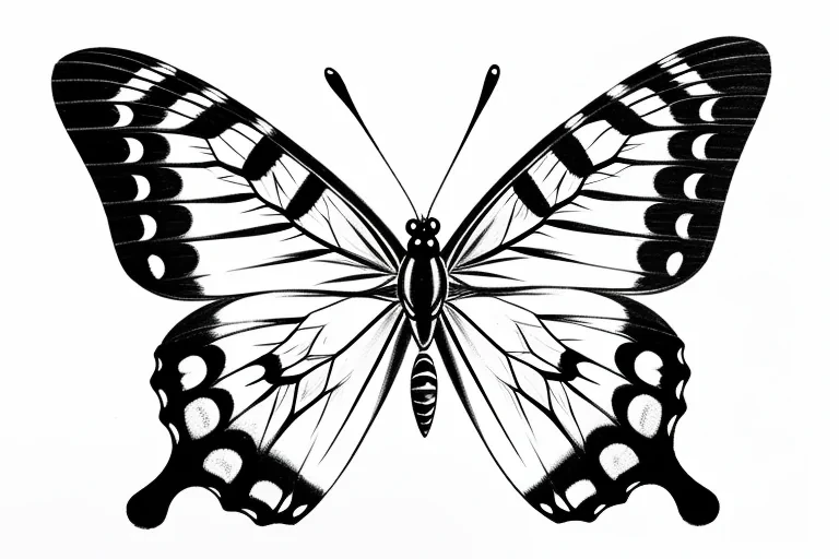 butterfly drawing aesthetic