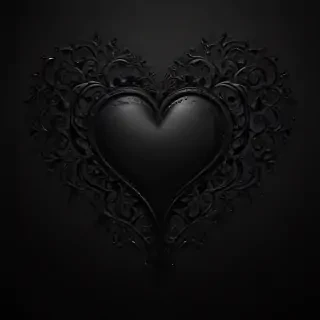 black wallpaper heart
