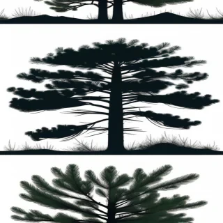 pine tree silhouette png