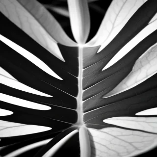 leaf picture black and white