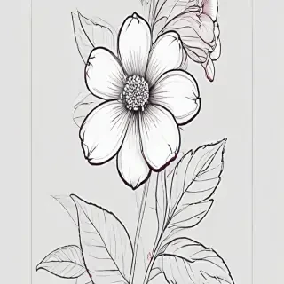 flower line art