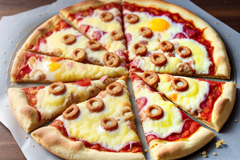 breakfast pizza with biscuit crust