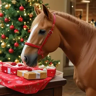 merry christmas horse images