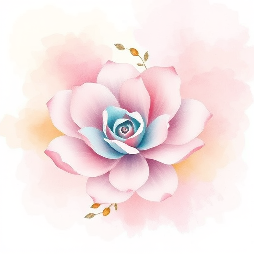 Whimsical Watercolor Bloom displays a soft wash of pastel hues blended together, evoking the delicate beauty of watercolor paintings for romantic and dreamy looks.