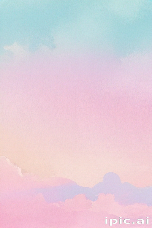 Soft Pastel Sky with Gentle Clouds in Serene Gradient Colors