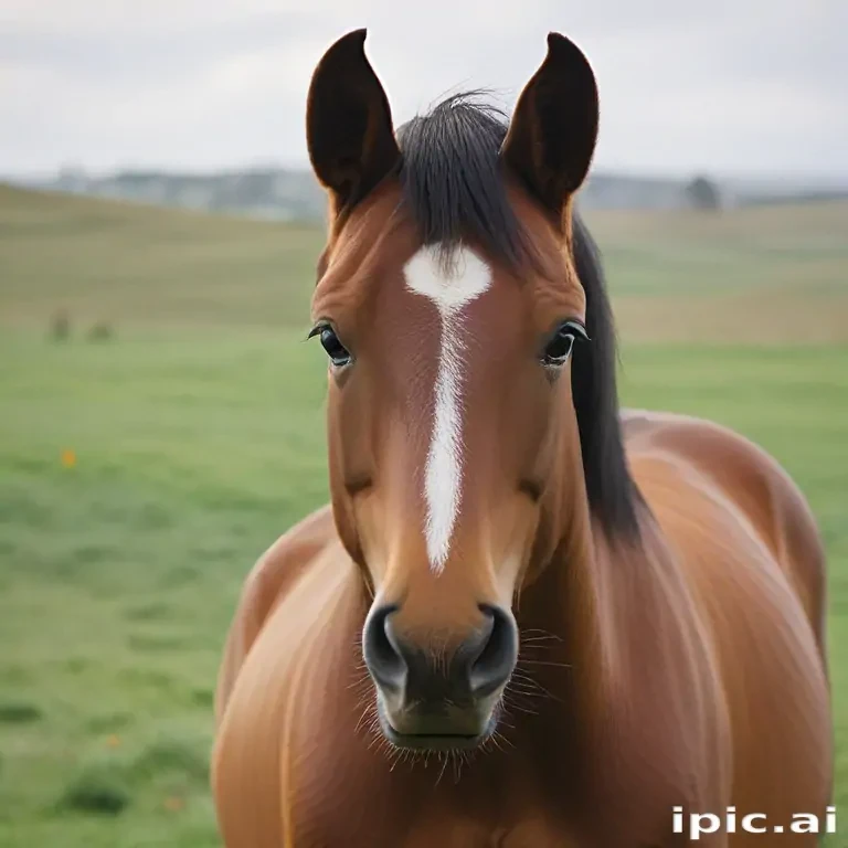 horse in background
